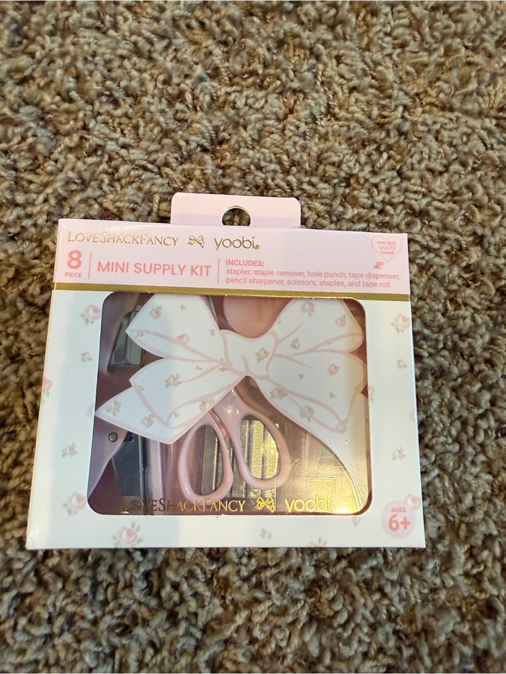 LoveShackFancy Pink and White Mini Supply Kit